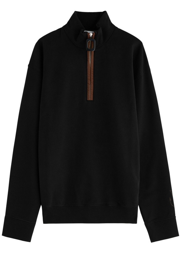 Photo: JW Anderson Half-zip Cotton Sweatshirt Black