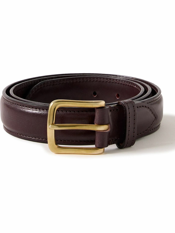 Photo: Drake's - 3cm Leather Belt - Brown