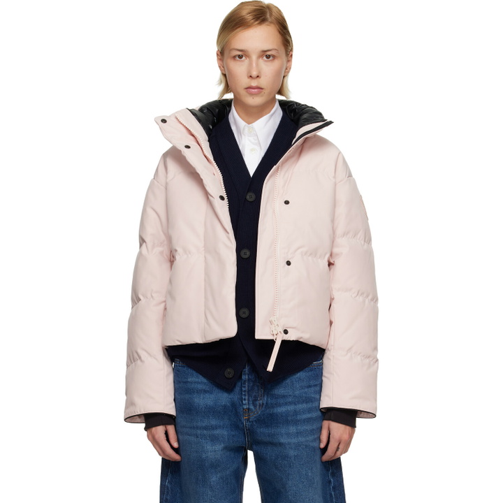 Photo: Canada Goose Pink Grandview Cropped Down Jacket