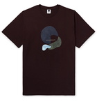 NN07 - Slim-Fit Printed Cotton and Wool-Blend Jersey T-Shirt - Men - Burgundy