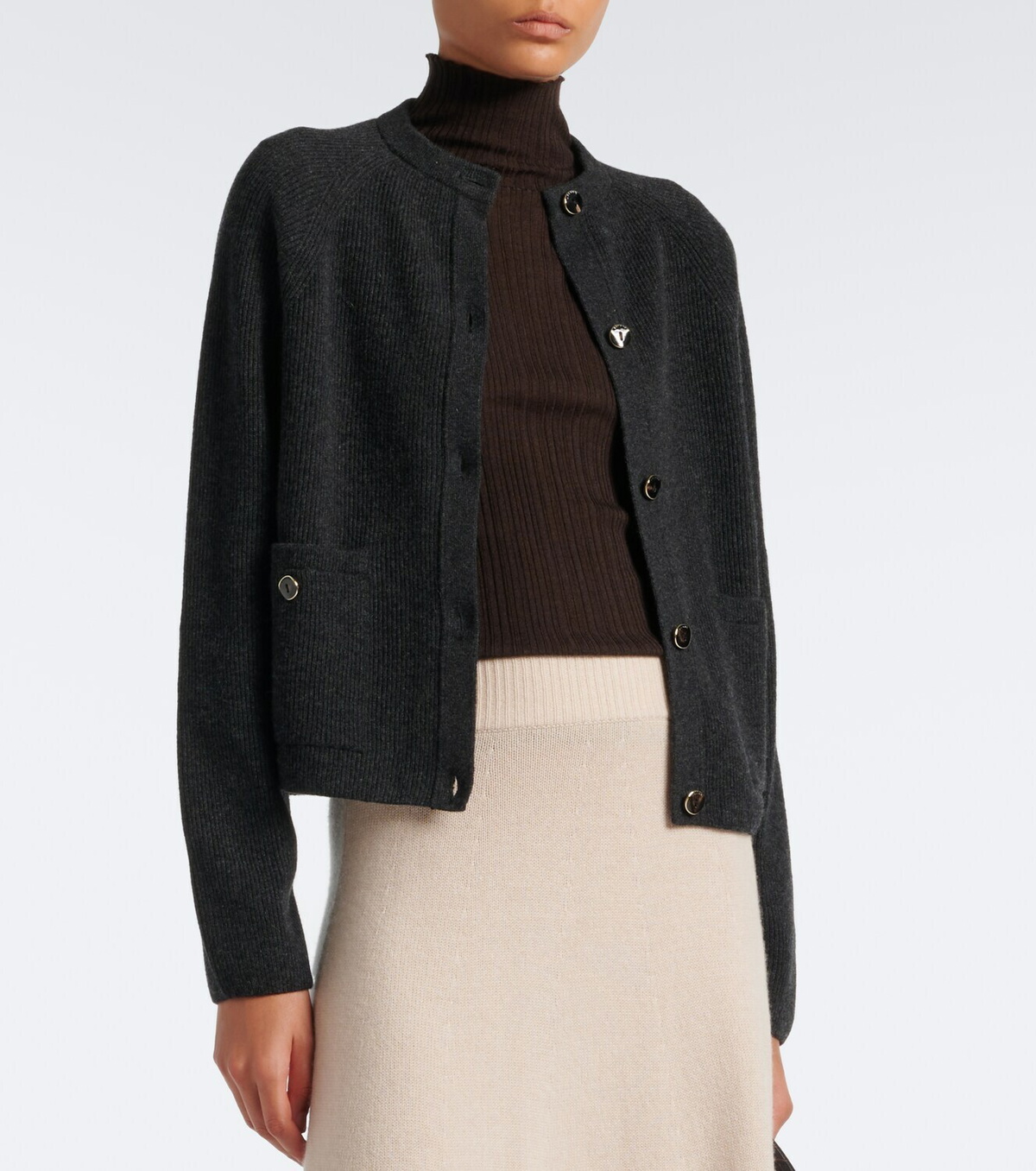 Agnona Ribbed-knit cashmere cardigan