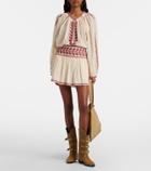 Marant Etoile Picadilia embroidered cotton miniskirt