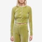 Peachy Den Women's Celeste Velour Cardigan in Grape