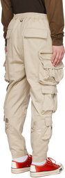 mastermind WORLD Beige Multi Pocket Cargo Pants