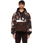 Dolce and Gabbana Burgundy Camo Layered Hoodie