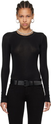 Fax Copy Express Black 'The Round Neck' Long Sleeve T-Shirt