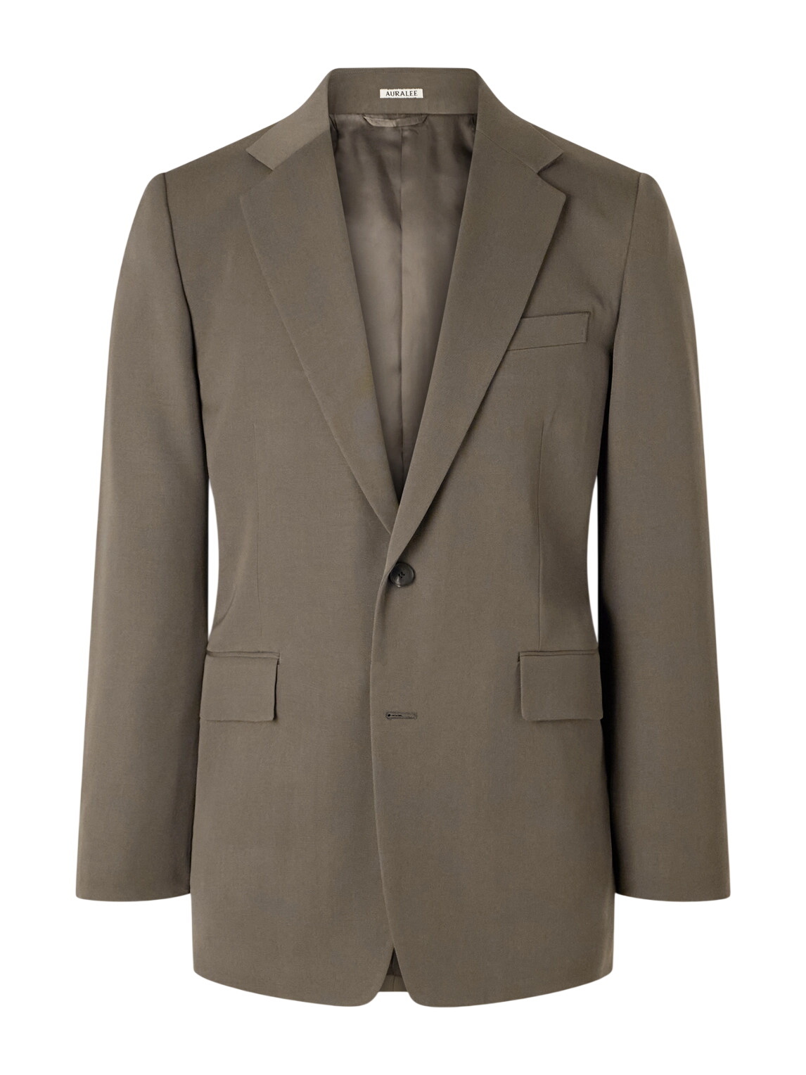 AURALEE Reversible Black and Grey Wool and Cashmere Laminate Coat