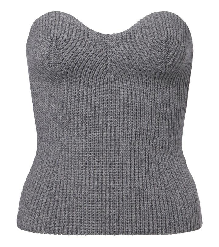 Photo: Jil Sander Wool-blend bustier top