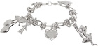 Chopova Lowena Silver Charm Barb Bracelet