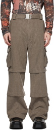 MISBHV Grey Wool 90's Brad Cargo Trousers