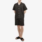 Foret Men's Hush Seersucker Vacation Shirt in Washed Black