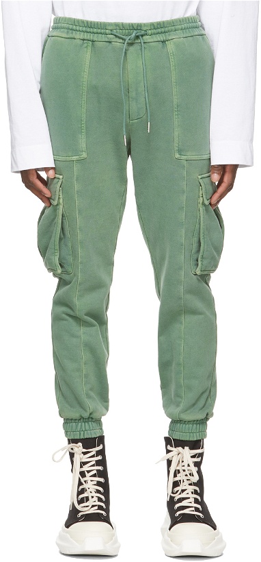 Photo: Juun.J Green Garment-Dyed Jogger Cargo Pants