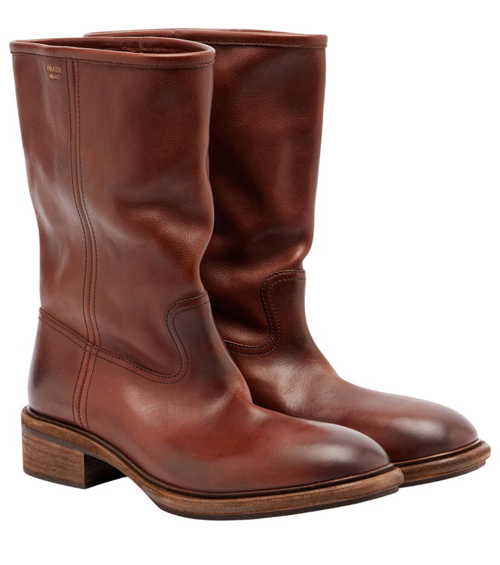 Photo: Prada Leather mid-calf boots
