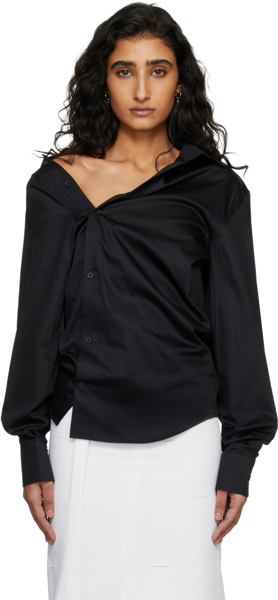 HODAKOVA Black Asymmetric Shirt