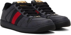 Gucci Navy Screener Sneakers