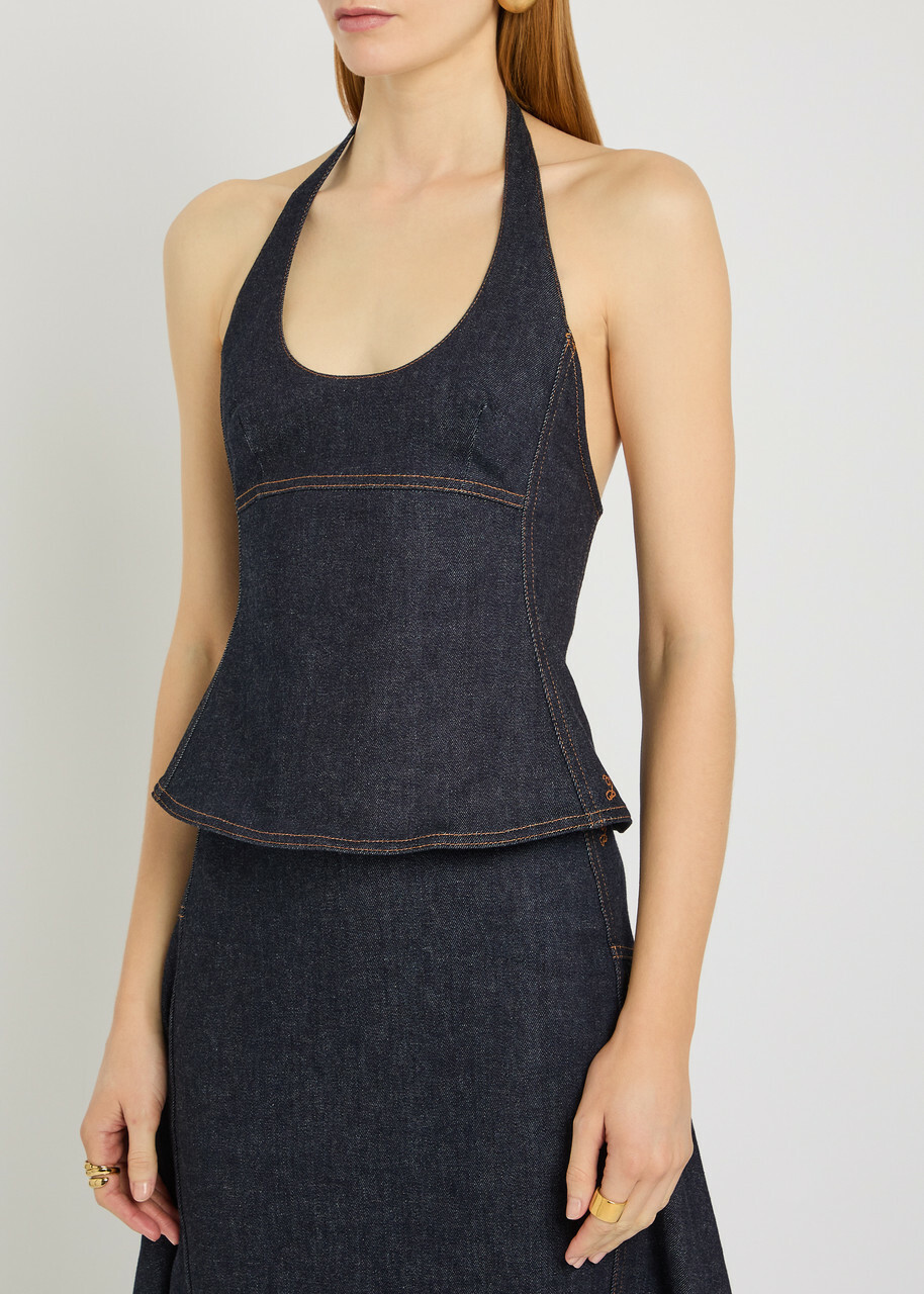 Jacquemus Le Haut De-nîmes Lavoir Denim top Navy