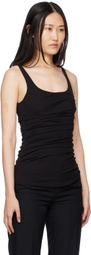 Subtle Le Nguyen Black Draped Tank Top