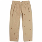 Pop Trading Company Men's x Miffy Embroidered Pant in Tan
