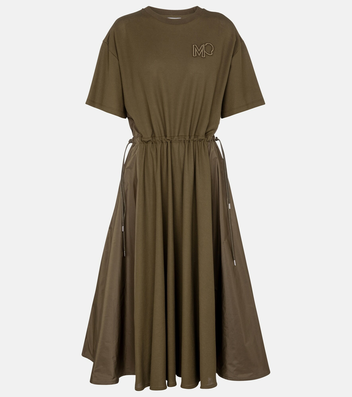 モンクレール Moncler Cotton Midi Dress Cotton midi dress in black - Moncler | Mytheresa
