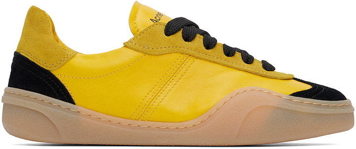 Photo: Acne Studios Yellow & Black Lace-Up Sneakers