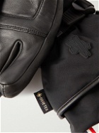 Moncler Grenoble - Logo-Appliquéd Leather-Trimmed Ski Gloves - Black