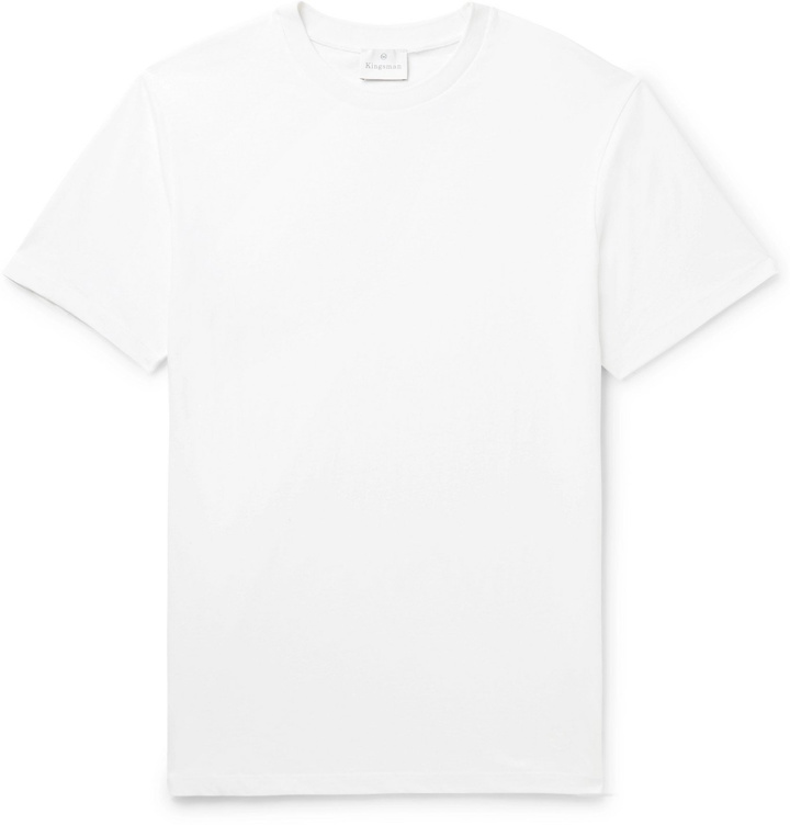 Photo: Kingsman - Cotton and Cashmere-Blend Jersey T-Shirt - White