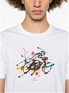 PS PAUL SMITH - Cyclist Print Cotton T-shirt