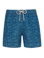 MC2 Saint Barth Man Mid-length Linen Swim-shorts Gustavia With Sashiko Print