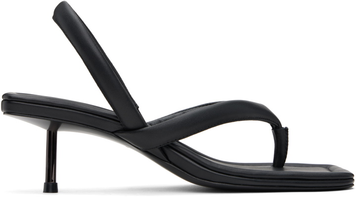 Photo: St. Agni Black Thong Heeled Sandals