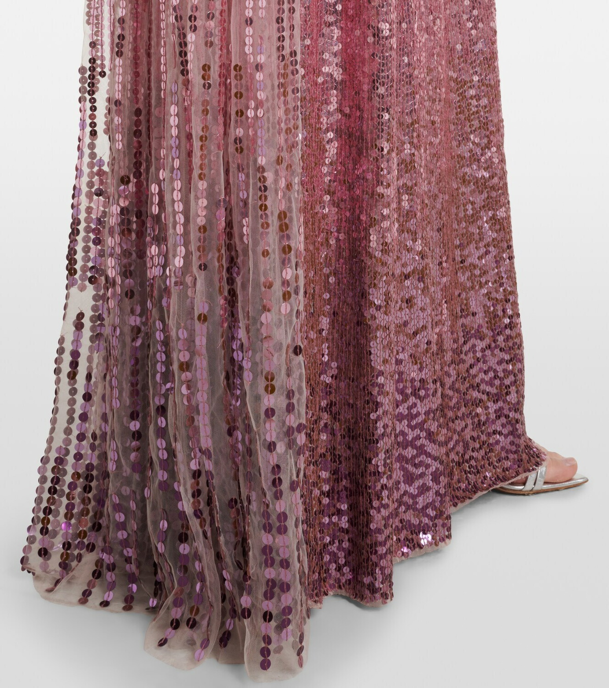 Jenny Packham Easy Breezy sequined caped gown