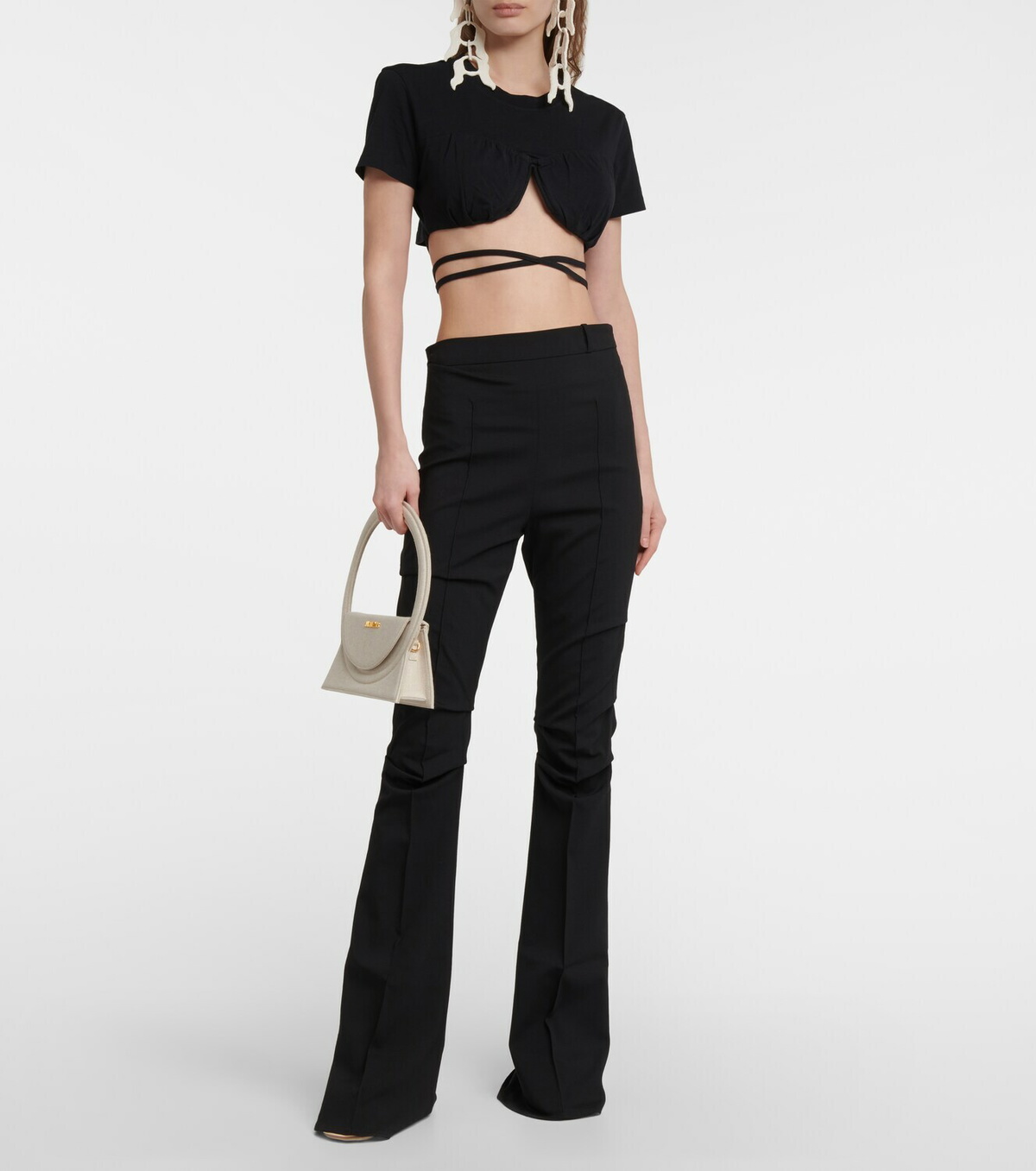 Jacquemus - Le T-shirt Baci cotton crop top Jacquemus