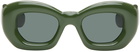 LOEWE Green Inflated Butterfly Sunglasses