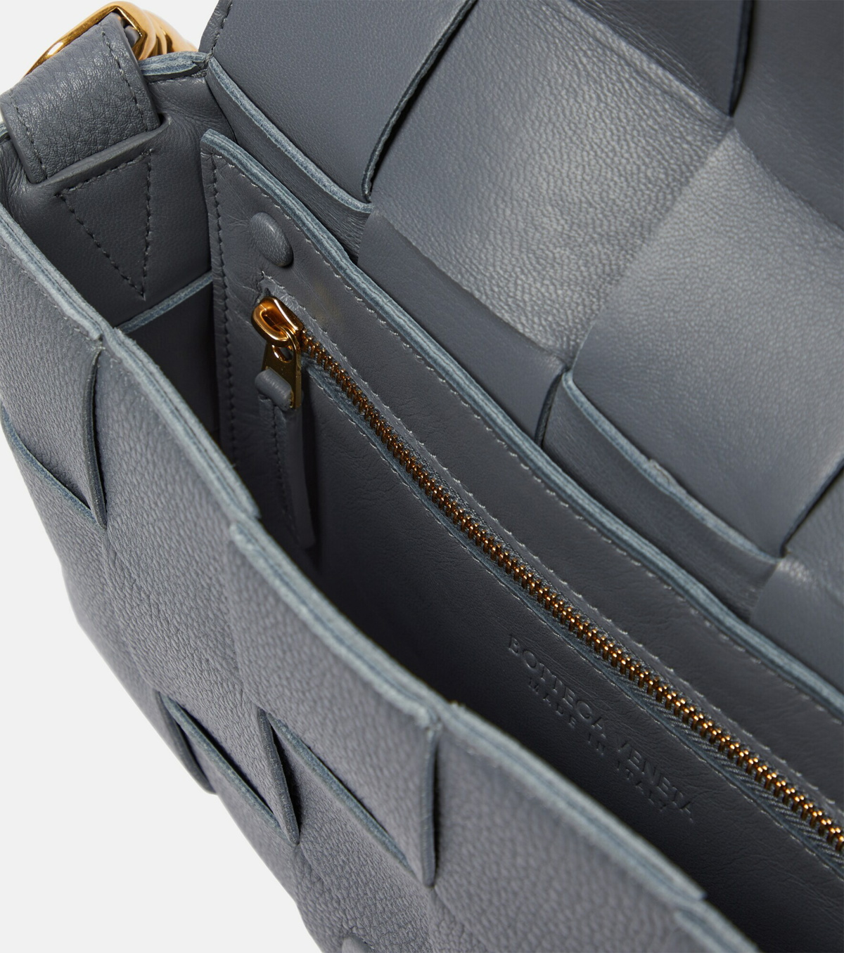 Bottega Veneta Thunder Cassette Woven Leather Crossbody Bag