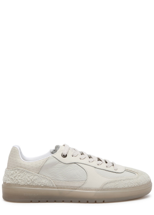Photo: Represent Virtus Panelled Leather Sneakers Off White