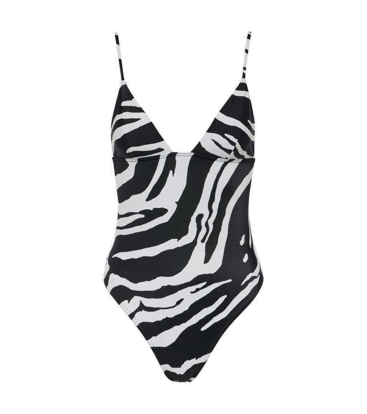 Photo: Stella McCartney Zebra-print high-leg swimsuit