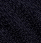 AMI - Merino Wool Cardigan - Men - Navy