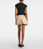Balenciaga Pleated denim miniskirt