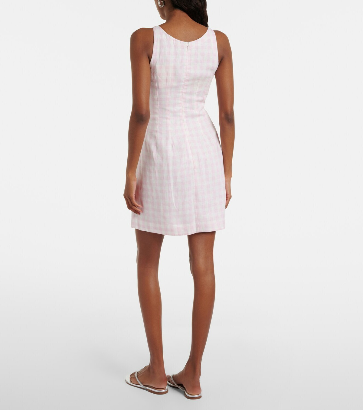 Faithfull Sanne gingham linen mini dress