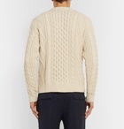 Brioni - Cable-Knit Camel Hair Sweater - Men - Cream