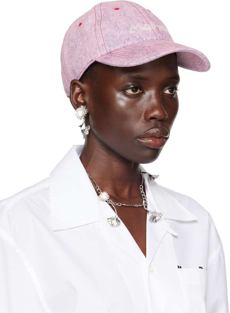 Marni Pink Marble Dyed Baseball Cap