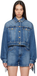 Moschino Blue Fringed Denim jacket