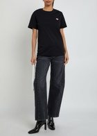 AN-Y1 Logo-embroidered Cotton T-shirt Black