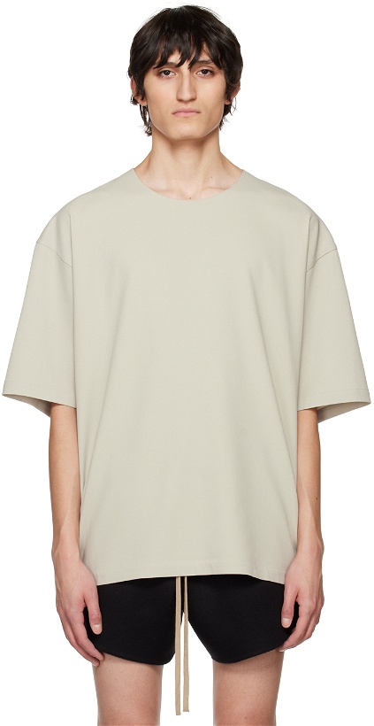 Photo: Fear of God Beige Double-Layered T-Shirt