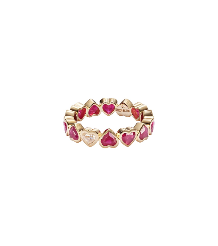 Photo: Shay Jewelry 18kt yellow gold ring with rubies and diamonds