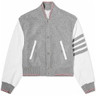 Thom Browne Men's 4-Bar Cropped Blouson Jacket in Medium Grey