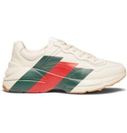 Gucci - Rhyton Striped Leather Sneakers - Men - Off-white