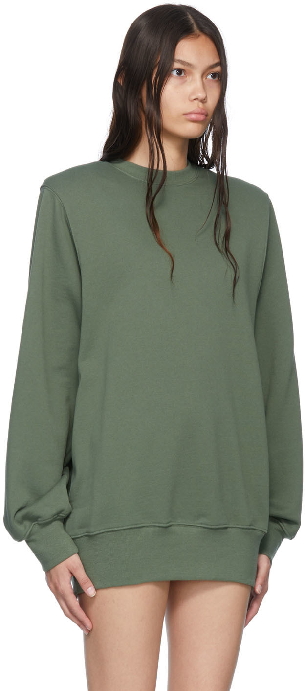 WARDROBE.NYC Green Cotton Sweatshirt