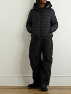 Moncler - Logo-Print Quilted Shell Hooded Down Jacket - Black