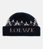 Loewe Fair Isle sequined wool-blend beanie