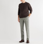 Kingsman - Cable-Knit Wool and Cashmere-Blend Sweater - Brown